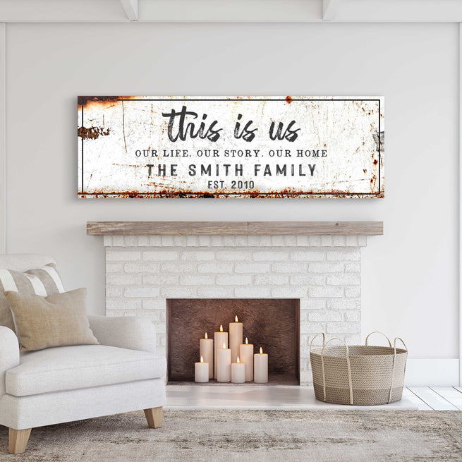 Rustic This Is Us Sign | Customizable Canvas by Tailored Canvases