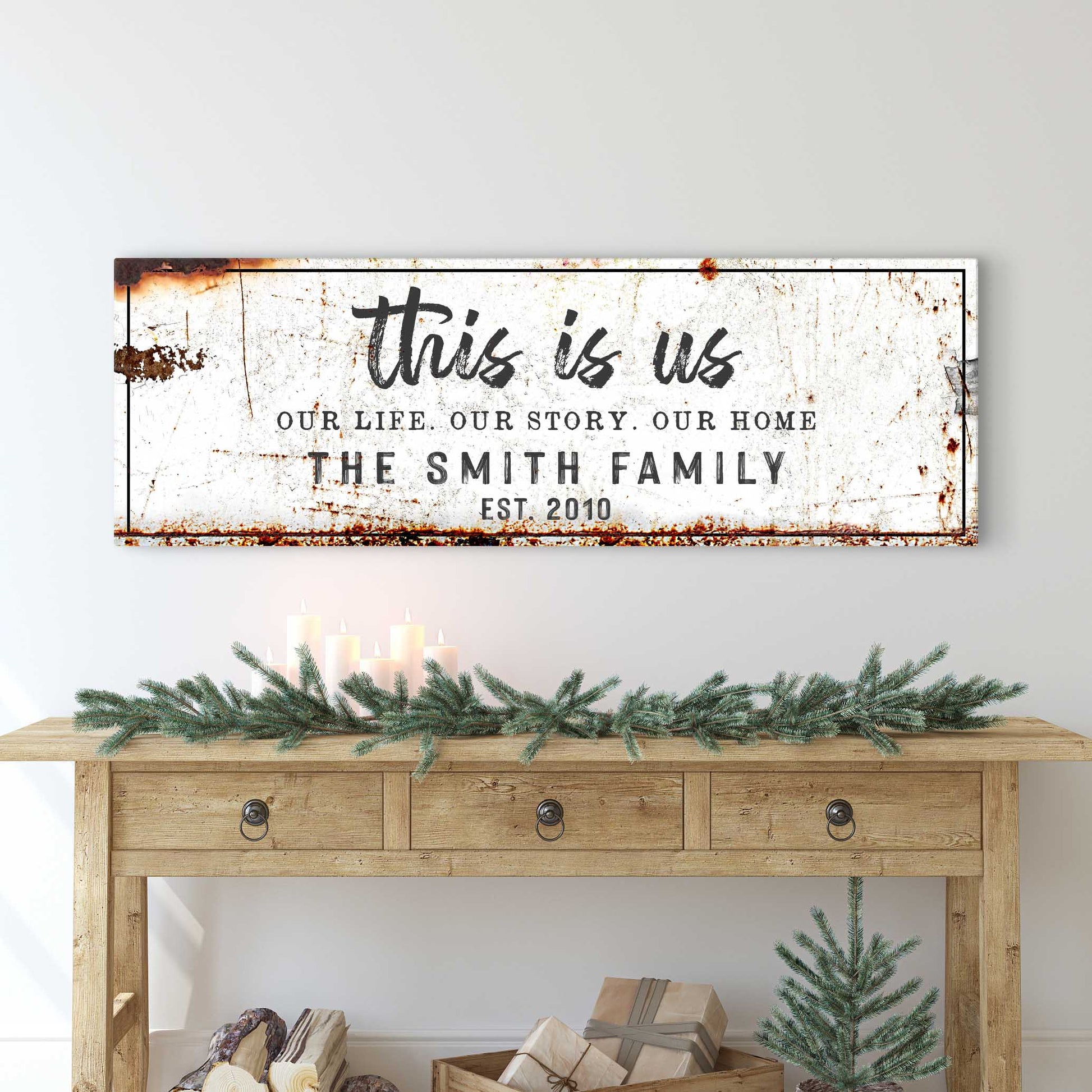 Rustic This is Us Sign Style 1 - Image by Tailored Canvases