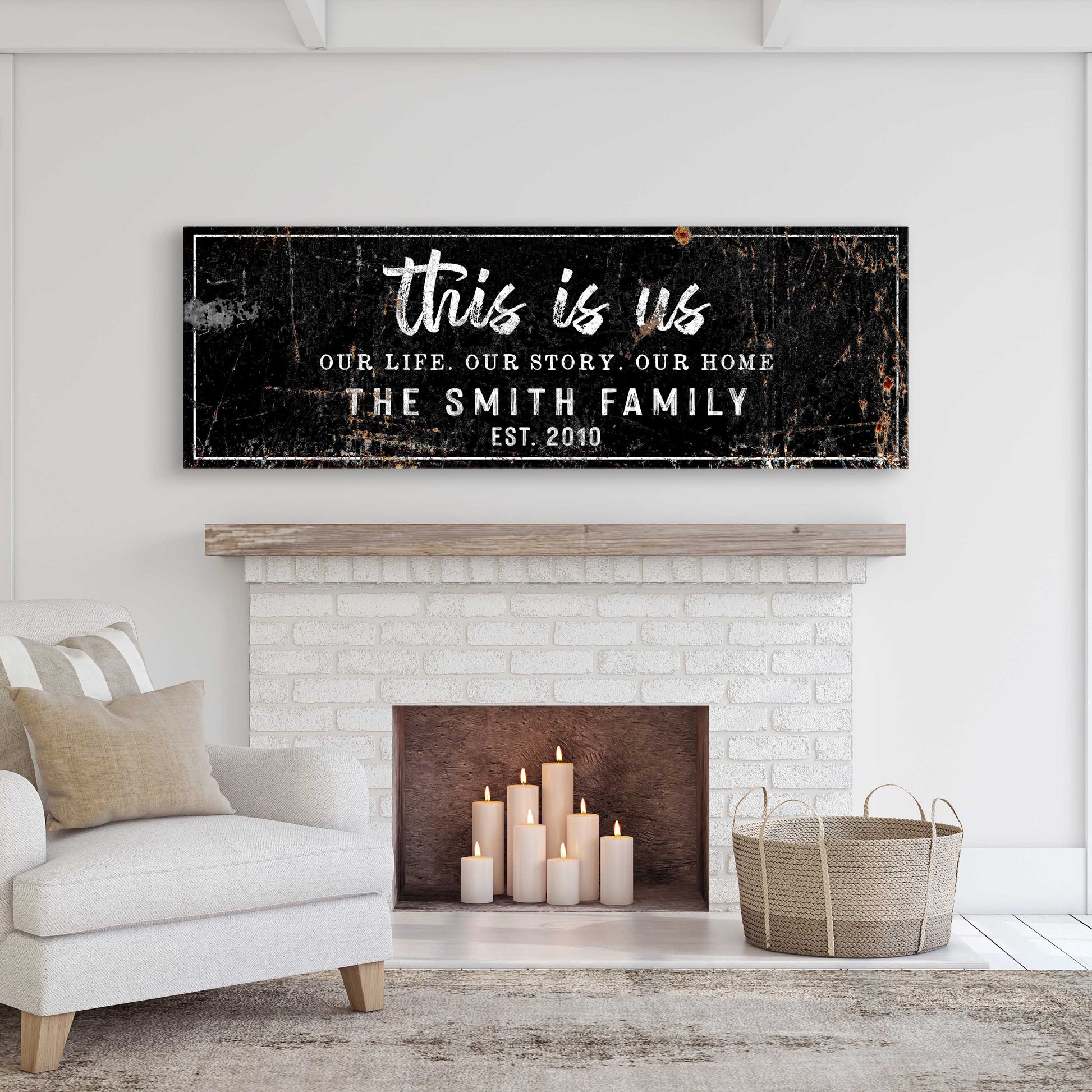 Rustic This is Us Sign Style 2 - Image by Tailored Canvases