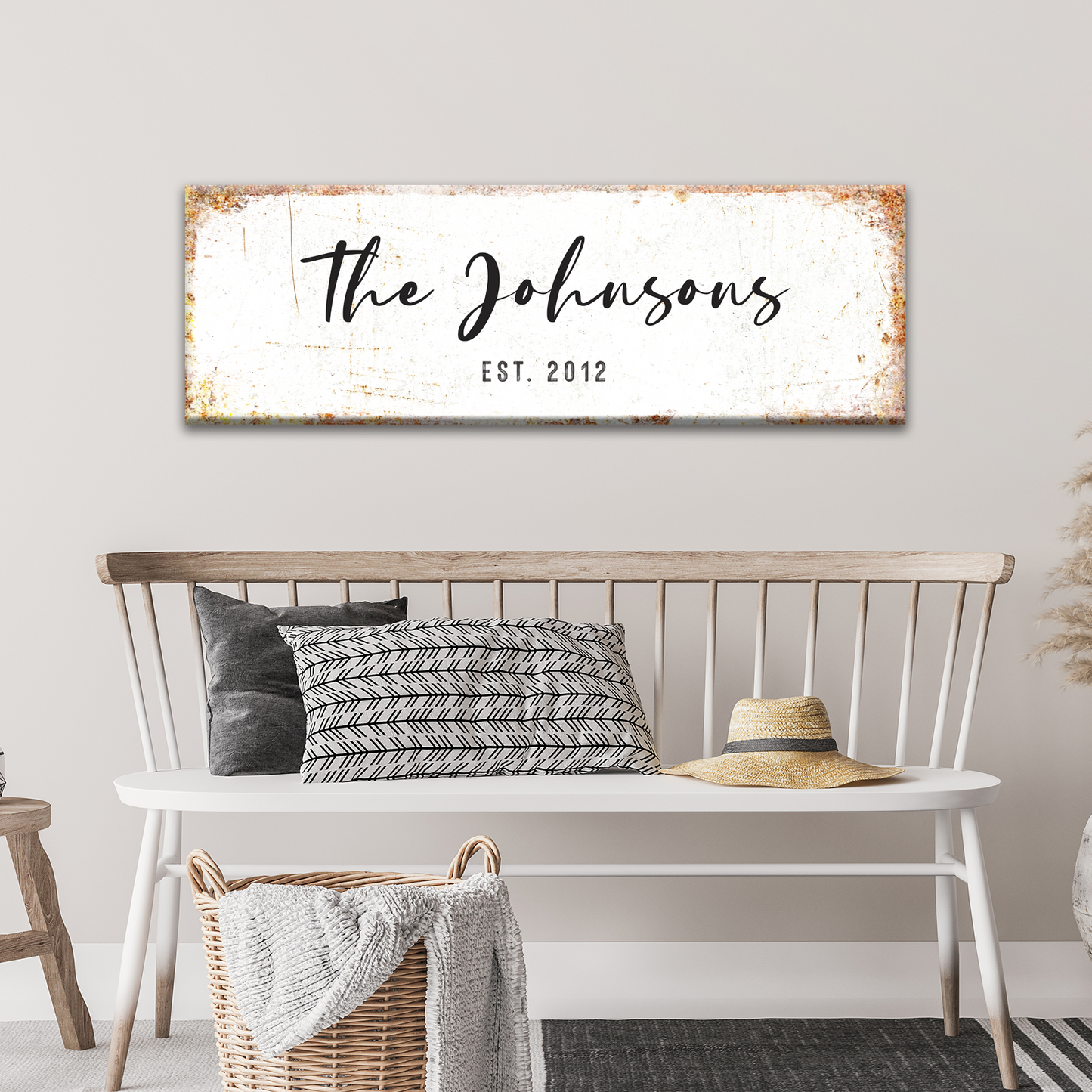 Rustic Family Name Sign - Image by Tailored Canvases