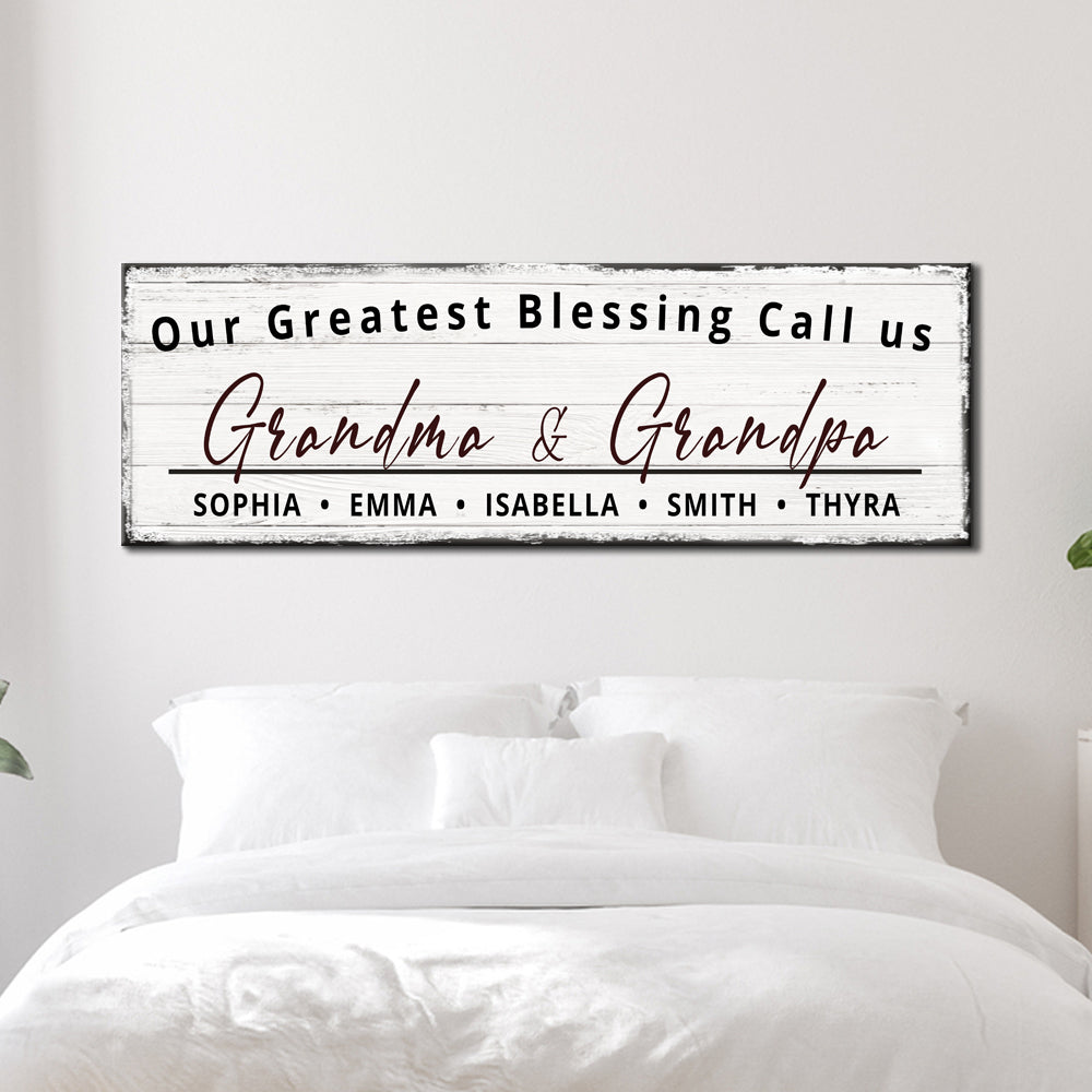 Our Greatest Blessing call us Sign Style 1 - Image by Tailored Canvases