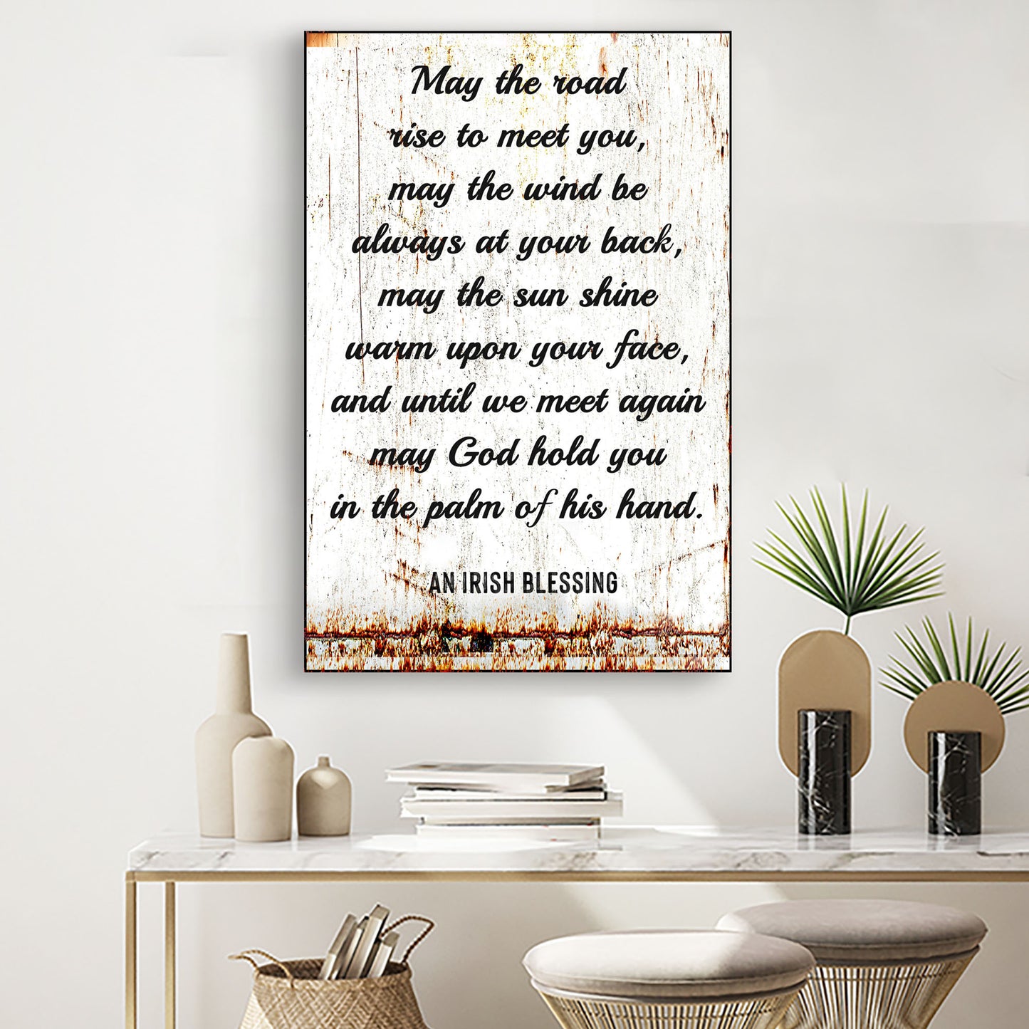 An Irish Blessing Portrait Sign - Image by Tailored Canvases