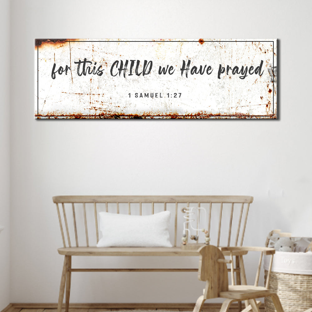 1 Samuel 1:27 Scripture Sign Style 1 - Image by Tailored Canvases