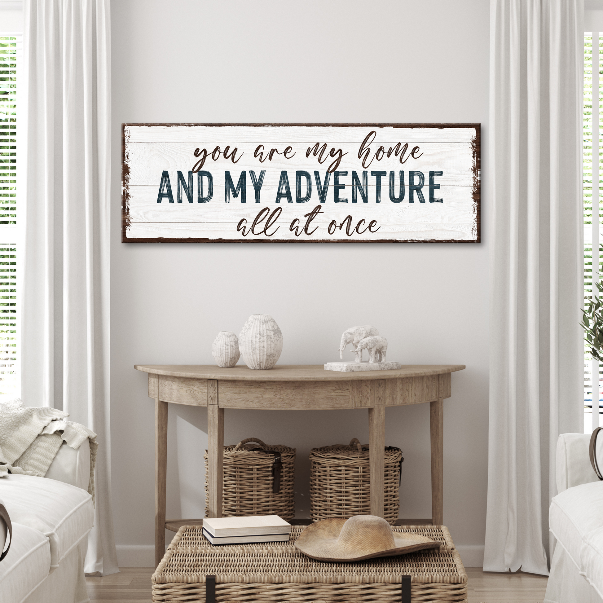 You are My Home and My Adventure Sign III Style 1 - Image by Tailored Canvases