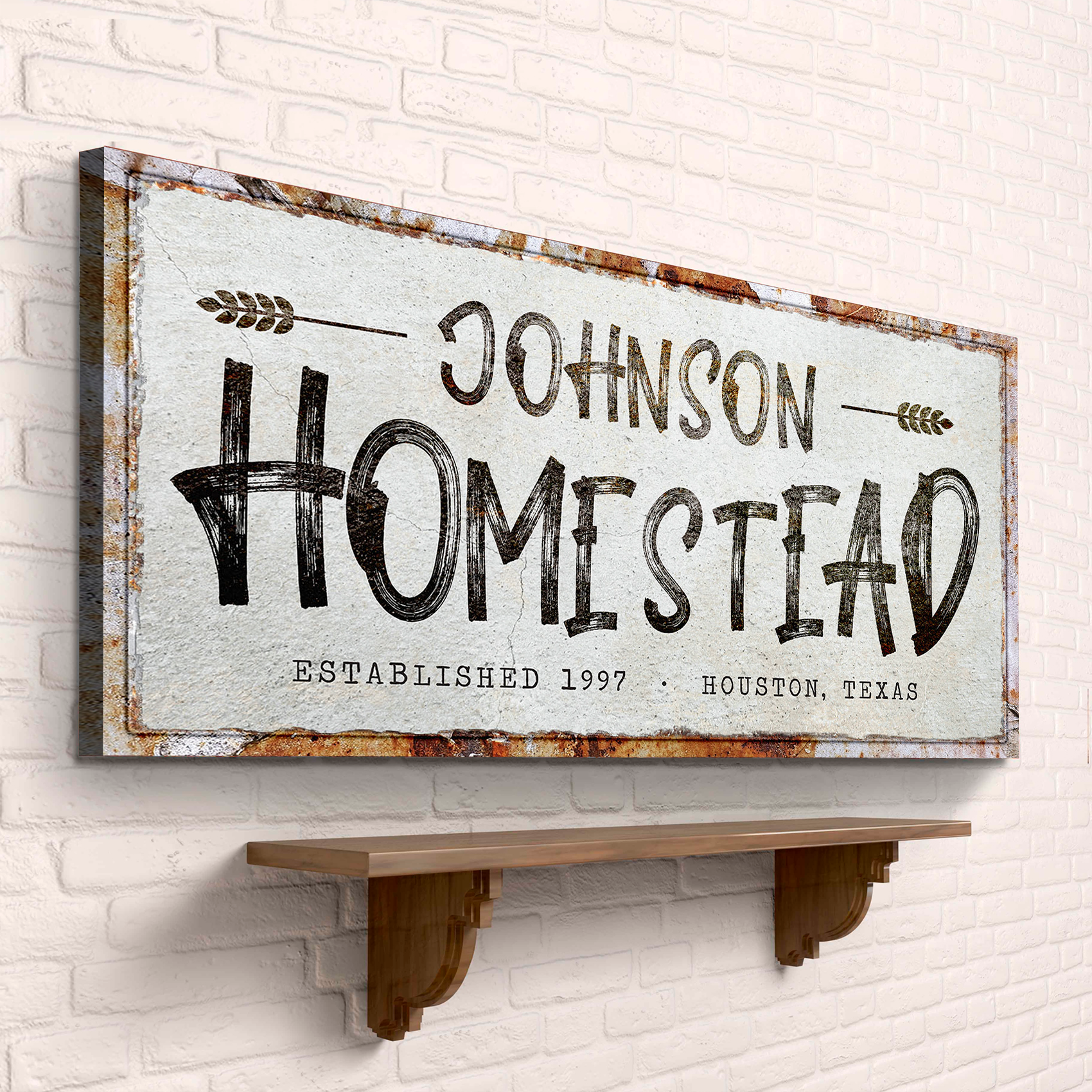 Family Homestead Sign Style 1 - Image by Tailored Canvases