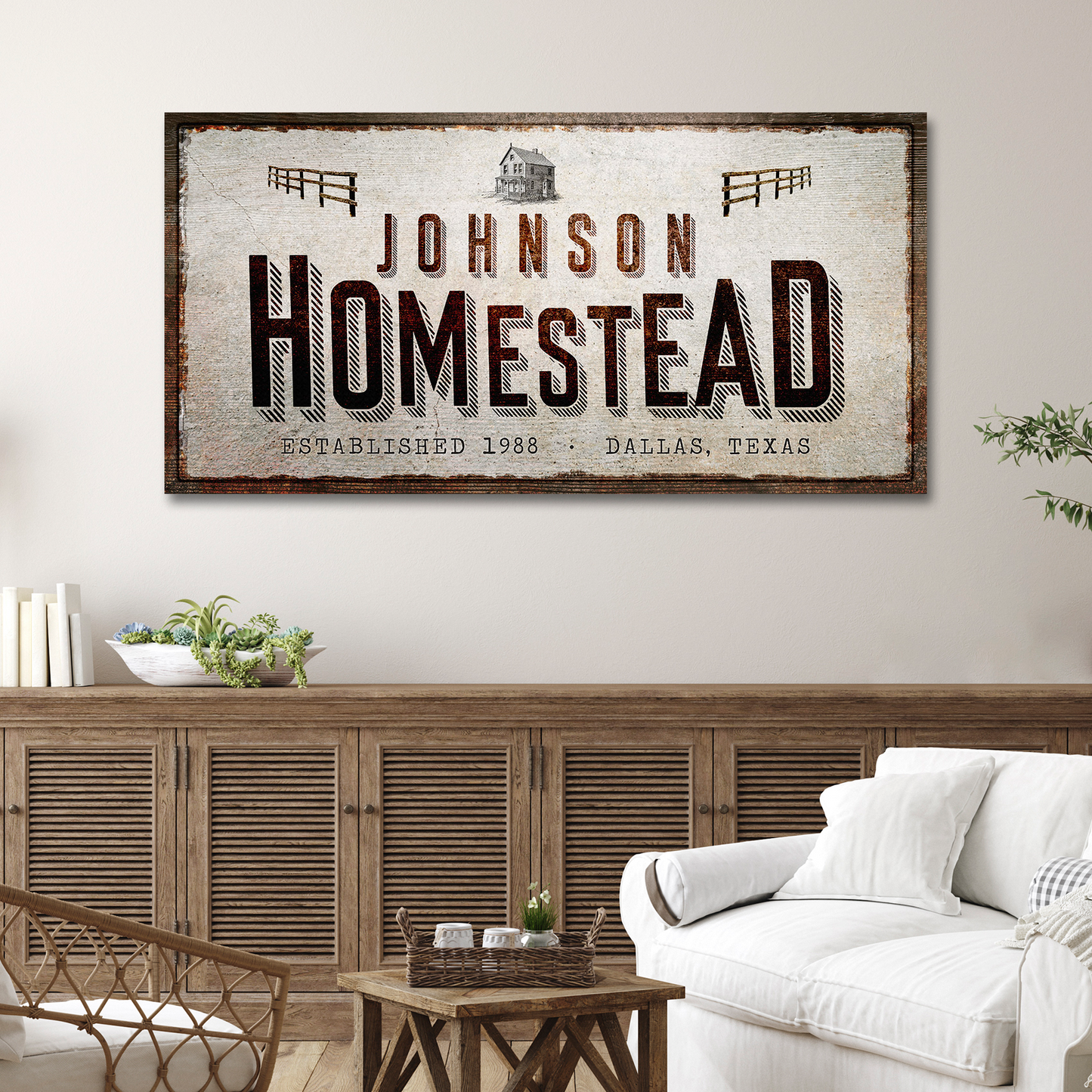 Family Homestead Sign Style 3 - Image by Tailored Canvases