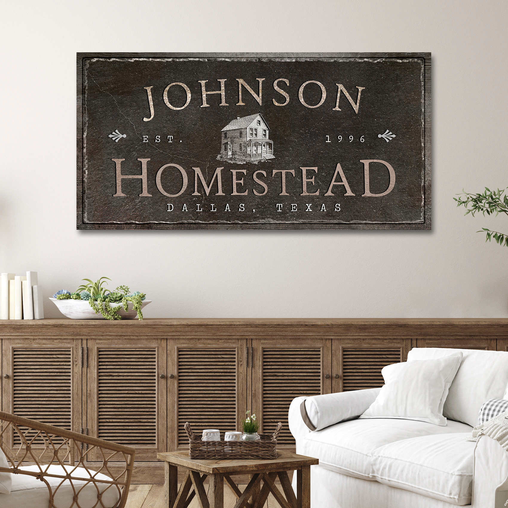 Family Homestead Sign Style 4 - Image by Tailored Canvases