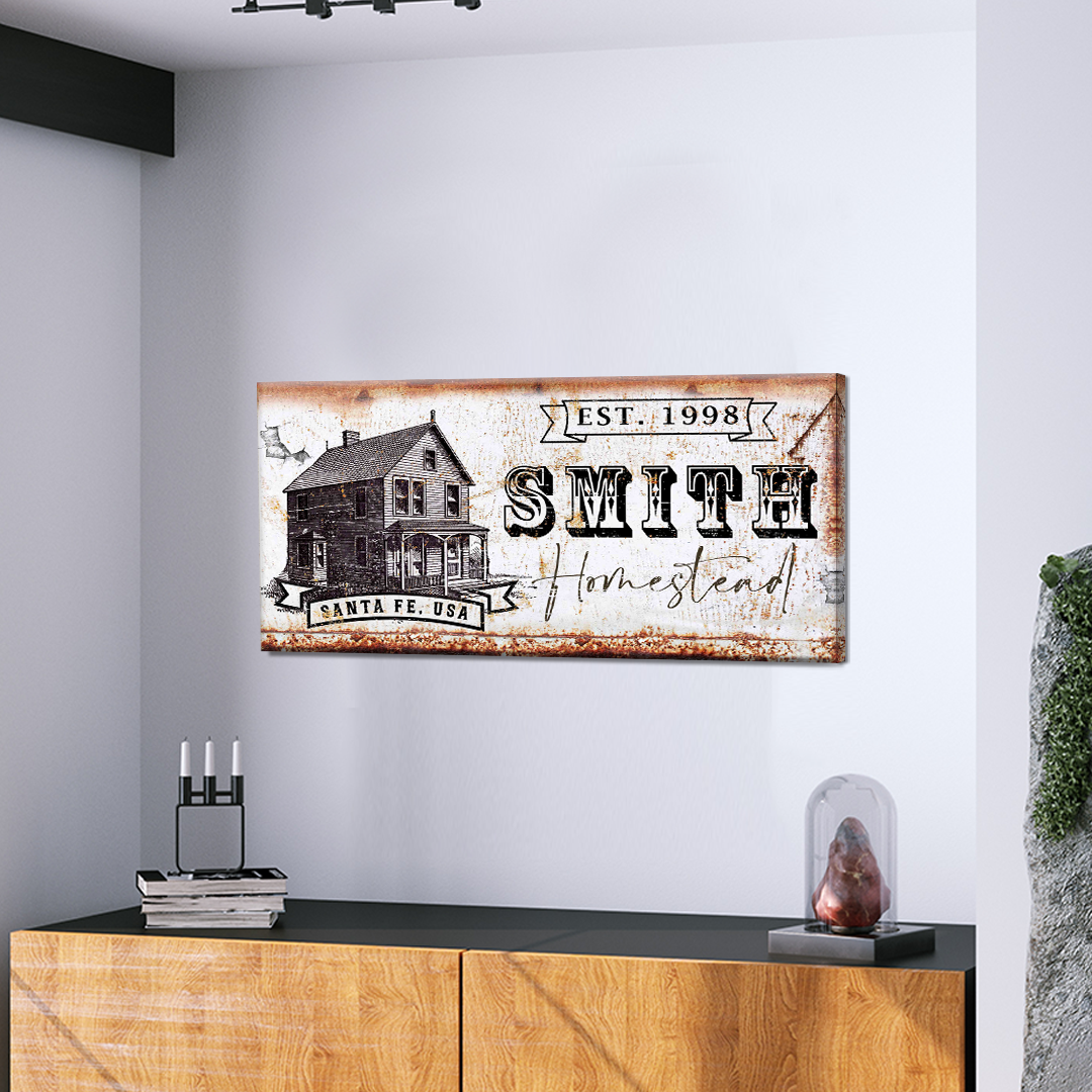 Family Homestead Sign II Style 1 - Image by Tailored Canvases