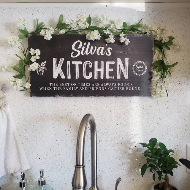 Family Kitchen Sign Style 1 - Image by Tailored Canvases