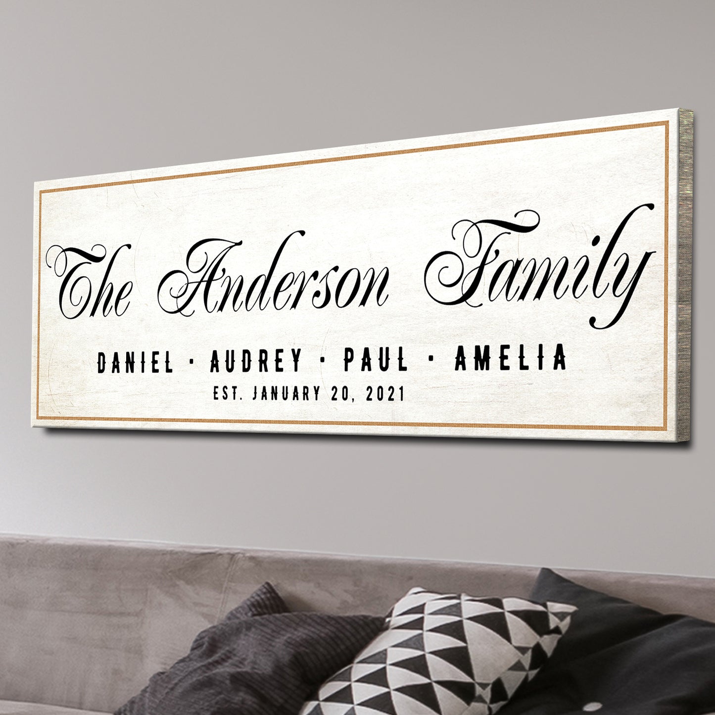 Family Sign VIII Style 1 - Image by Tailored Canvases 