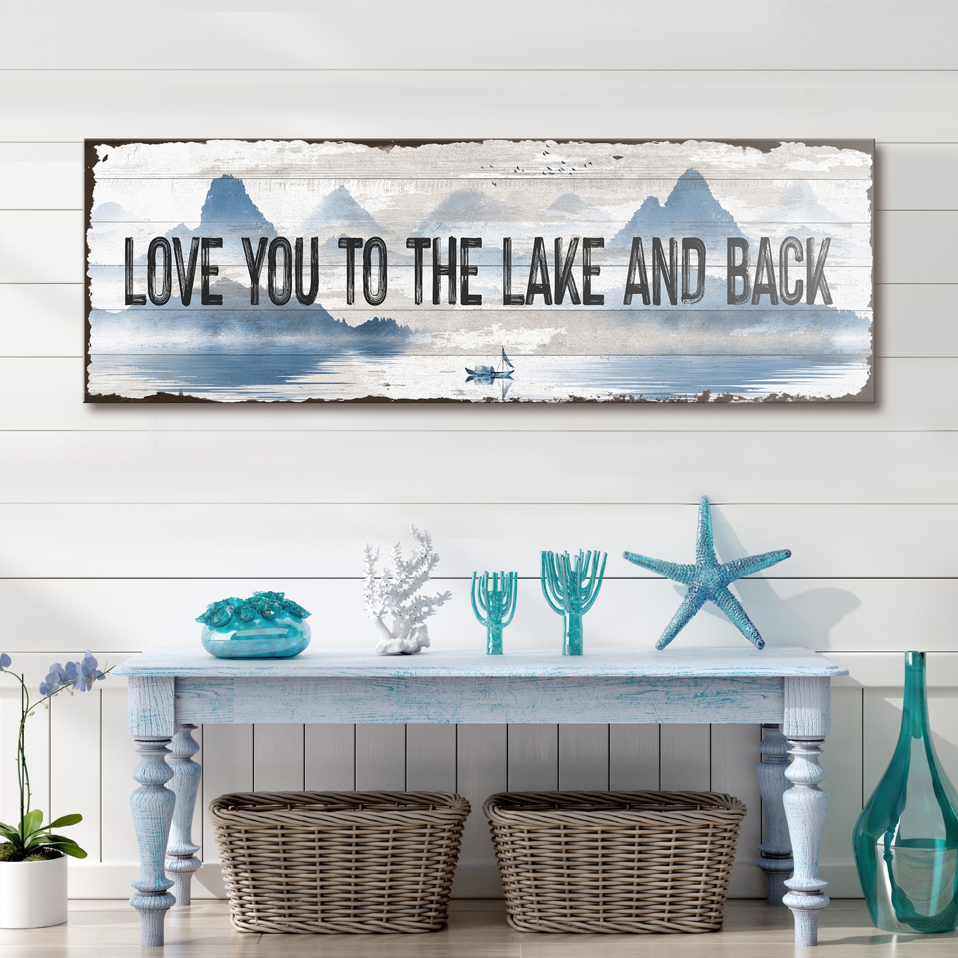 Love You To The Lake and Back Sign Style 2 - Image by Tailored Canvases