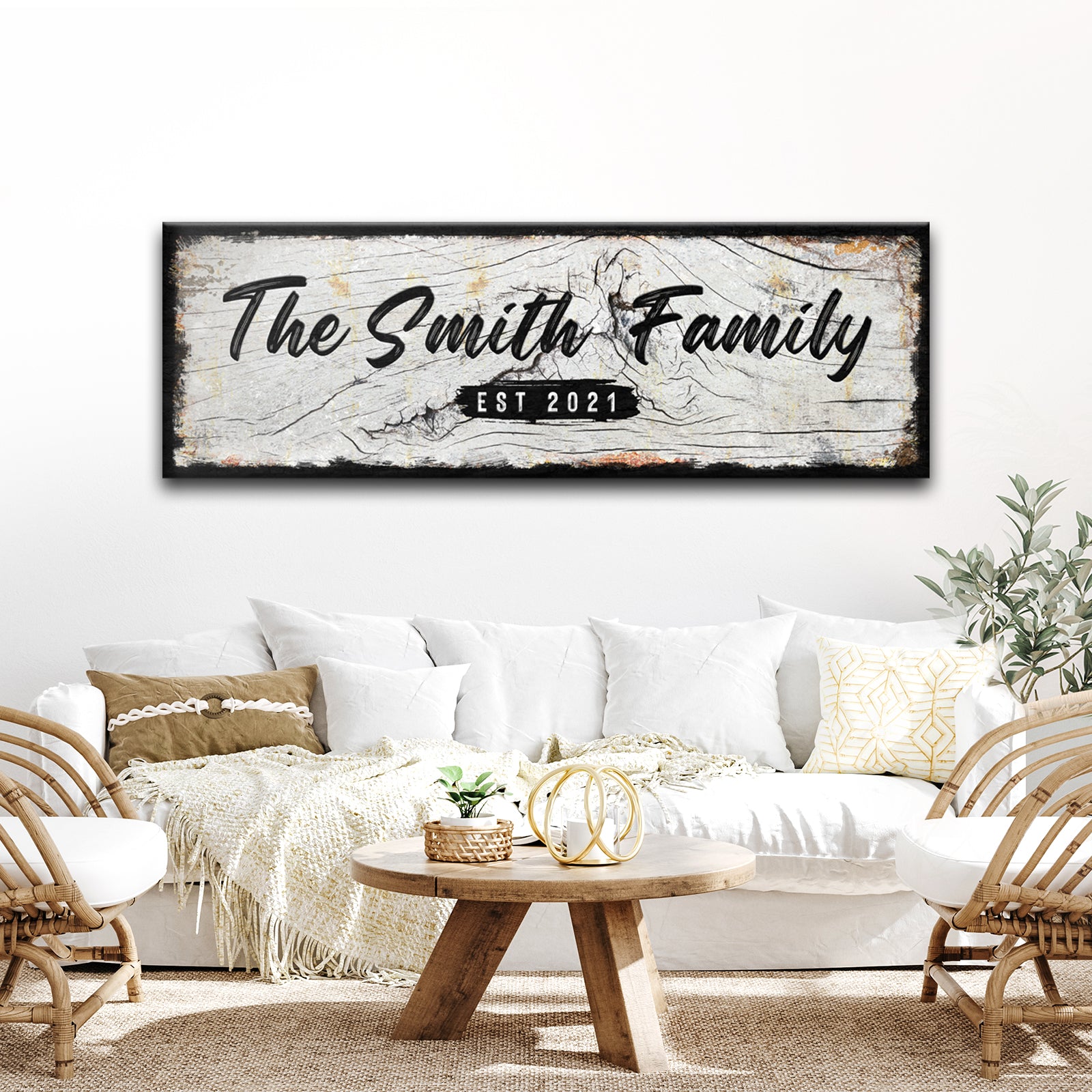 Family Wood Sign II Style 3 - Image by Tailored Canvases