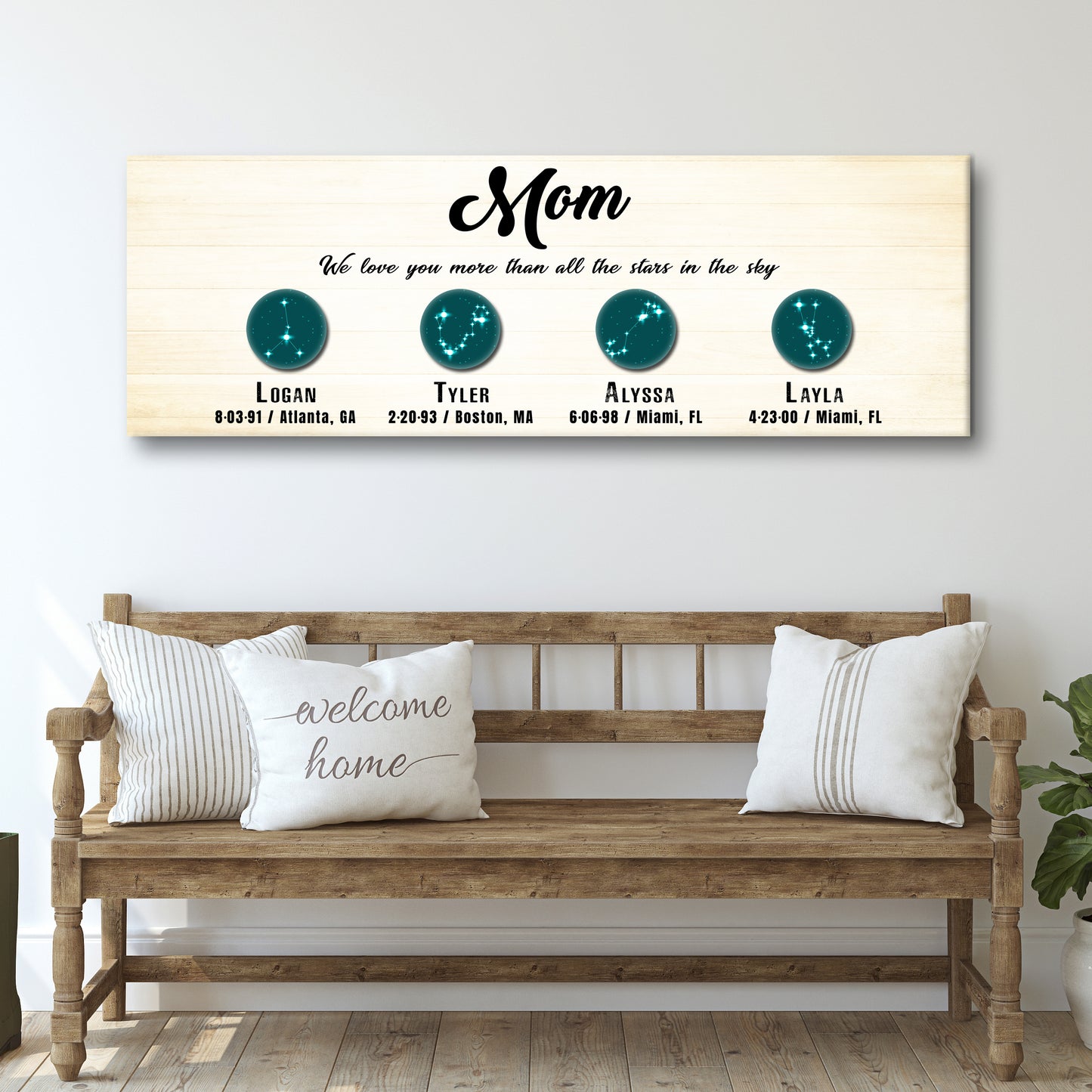 We Love You More than the stars, MOM Sign Style 2 - Image by Tailored Canvases