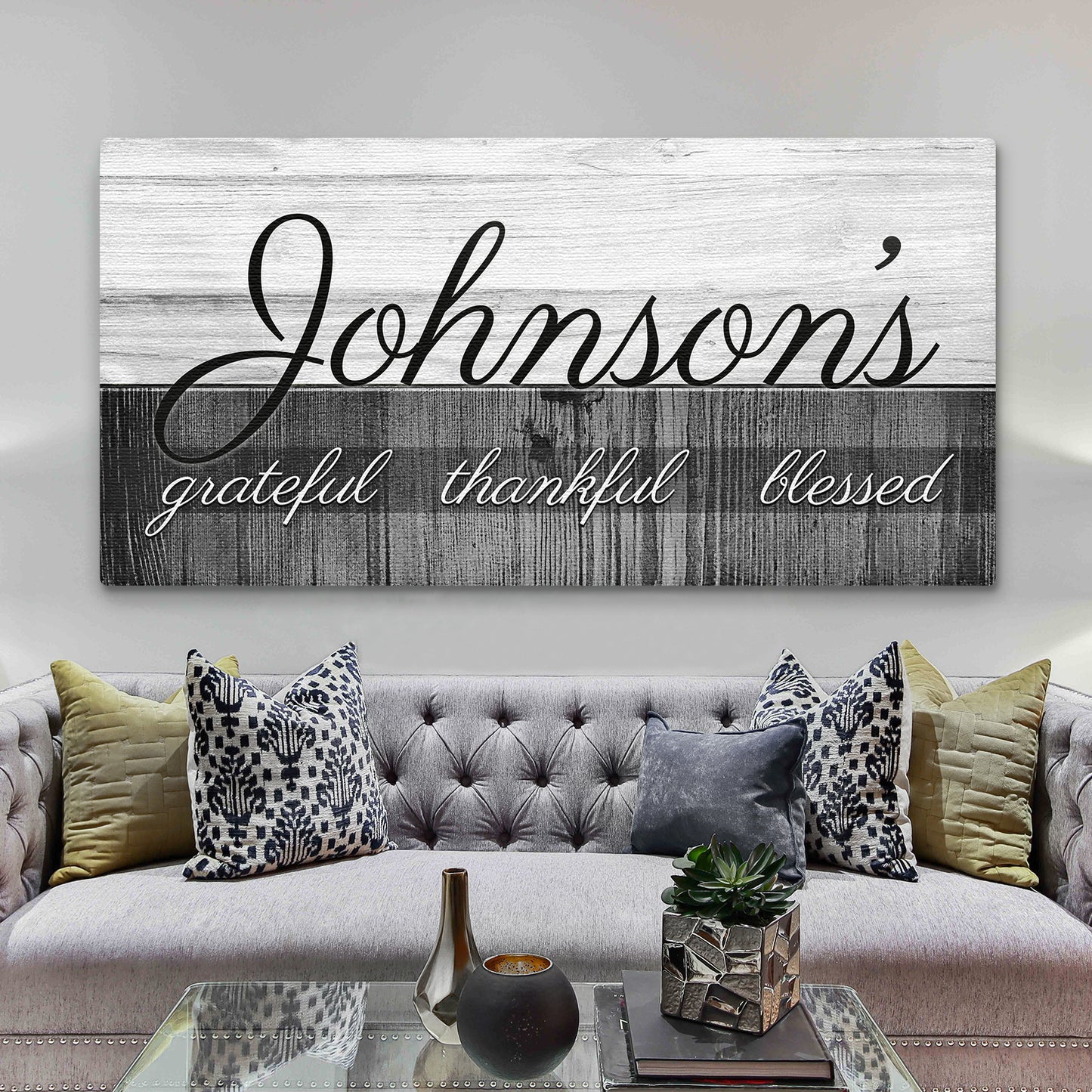 Family Grateful Sign Style 1 - Image by Tailored Canvases