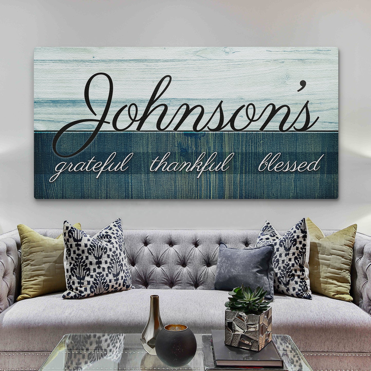 Family Grateful Sign Style 2 - Image by Tailored Canvases