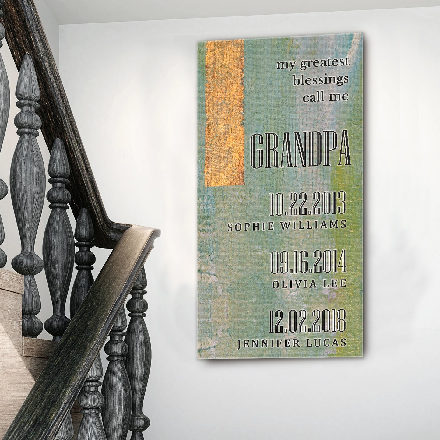Grandfather's Name Sign Style 2 - Image by Tailored Canvases