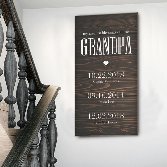 Grandfather's Name Sign - Image by Tailored Canvases