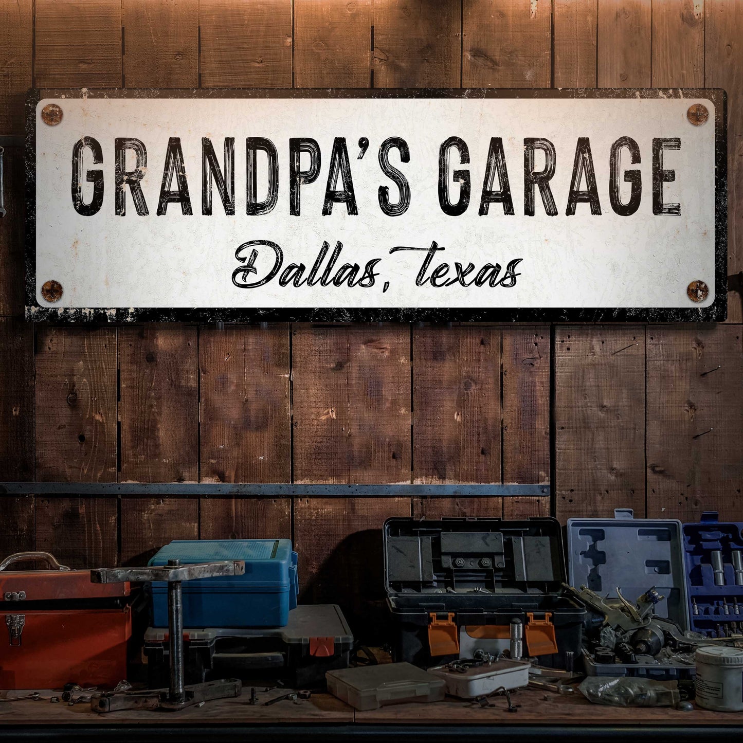 Grandpa's Garage Sign - Image by Tailored Canvases