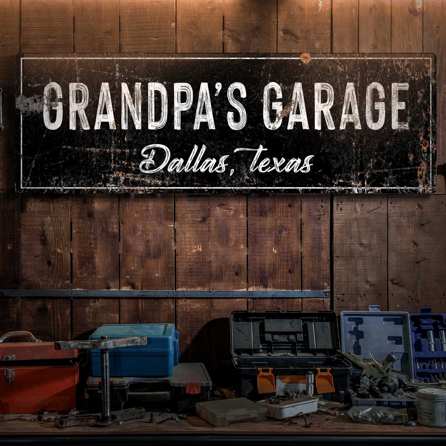 Grandpa's Garage Sign Style 2 - Image by Tailored Canvases