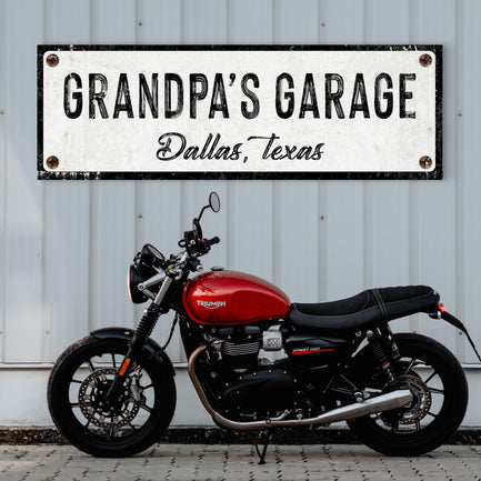 Grandpa's Garage Sign - Image by Tailored Canvases