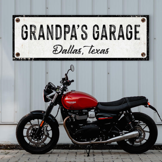 Grandpa's Garage Sign - Image by Tailored Canvases