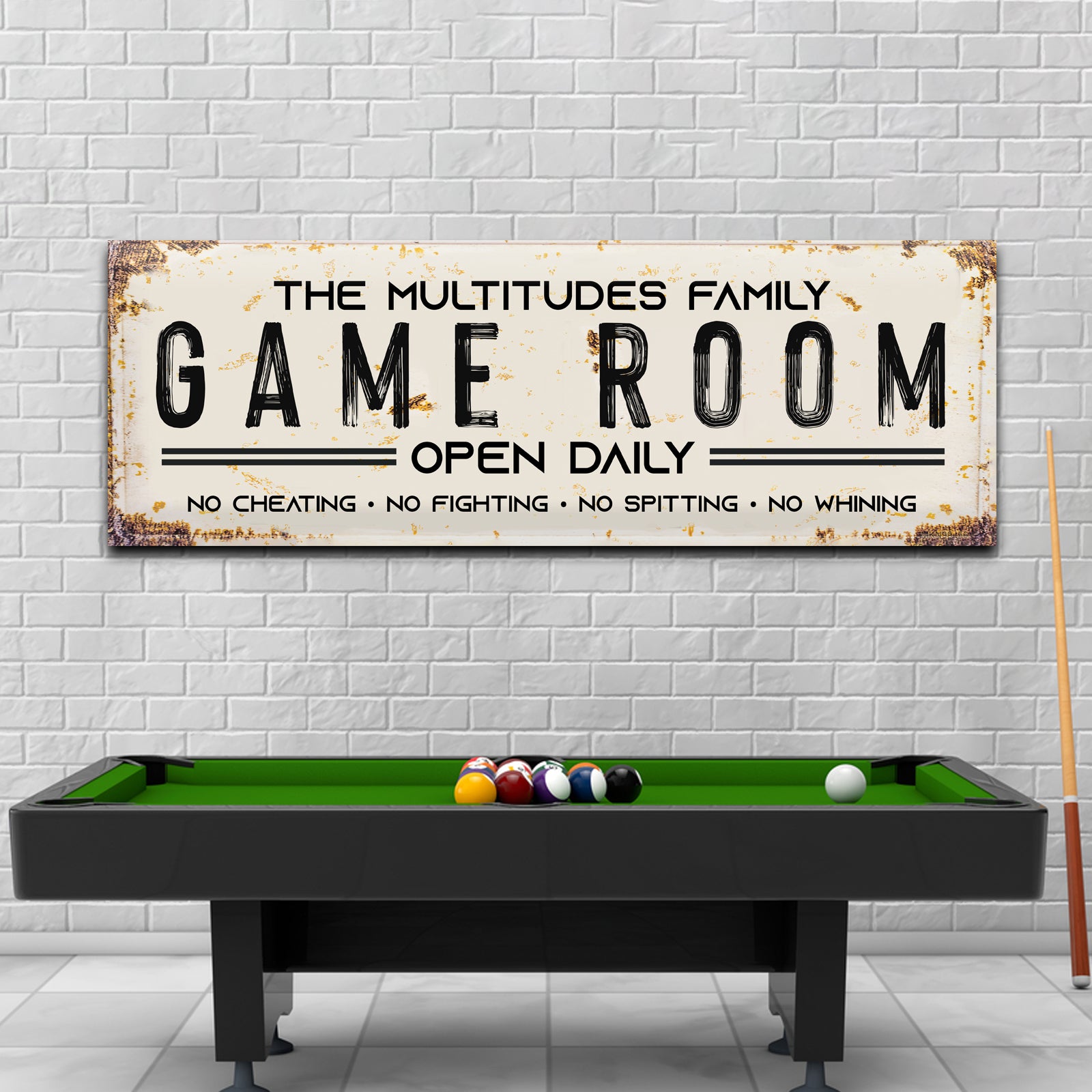 Family Game Room Sign - Image by Tailored Canvases