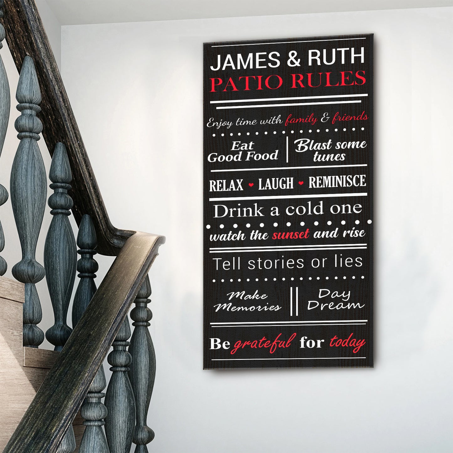 Patio Rules Sign - Image by Tailored Canvases