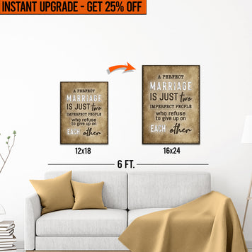 Upgrade Your 18x12 Inches 'A Perfect Marriage' Canvas To 24x16 Inches