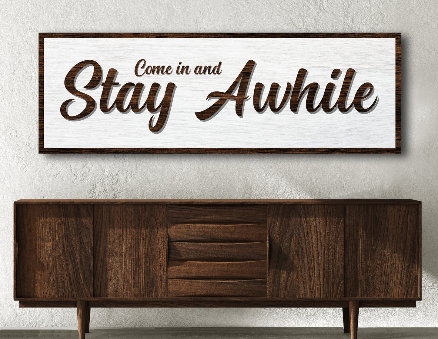 Come In & Stay Awhile Sign - Image by Tailored Canvases