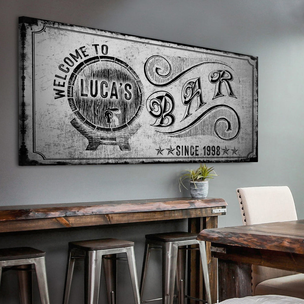 Bar Sign | Customizable Canvas by Tailored Canvases