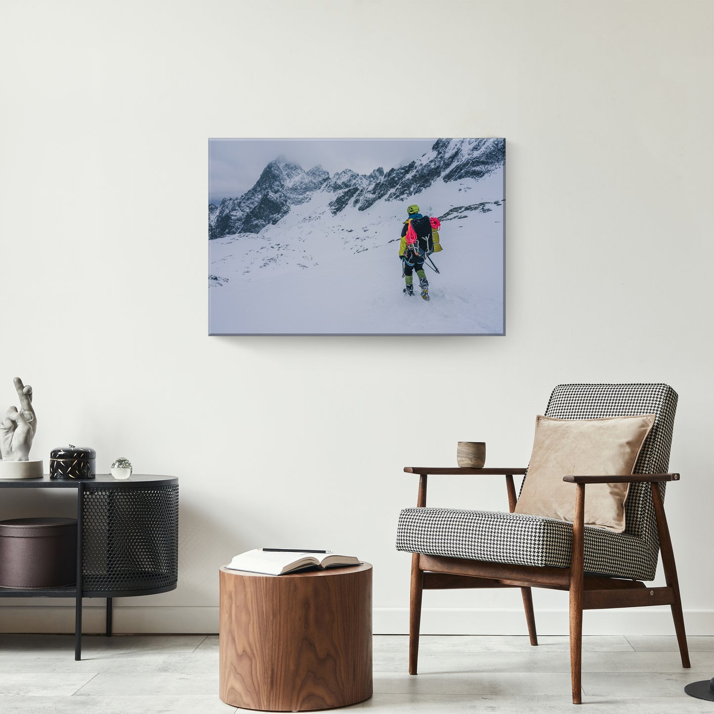 Skiing On Snowy Mountain Canvas Wall Art  Style 1 - Image by Tailored Canvases