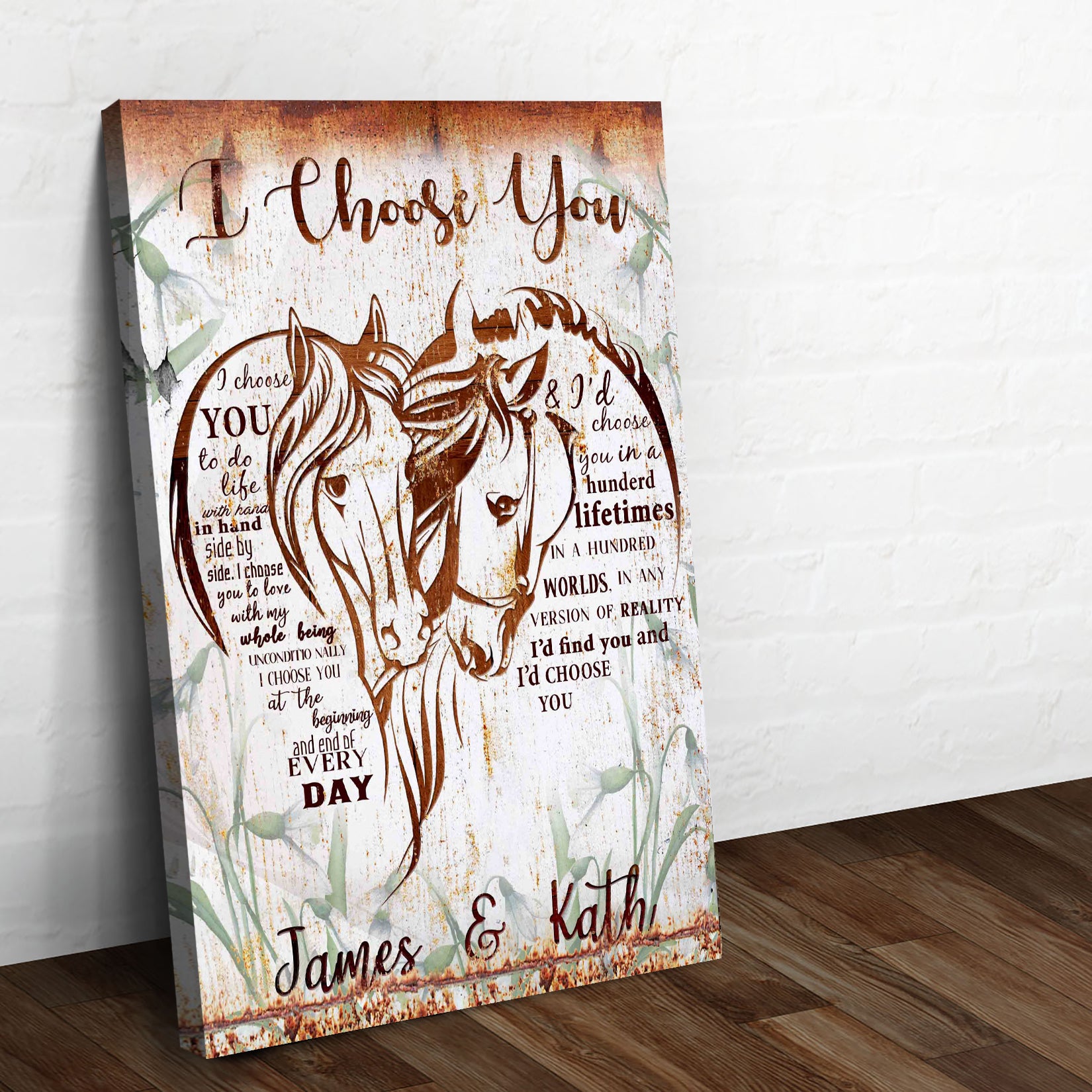 I Choose You Couple Horse Sign Style 1 - Image by Tailored Canvases