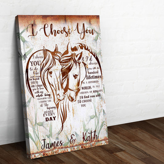 I Choose You Couple Horse Sign Style 1 - Image by Tailored Canvases