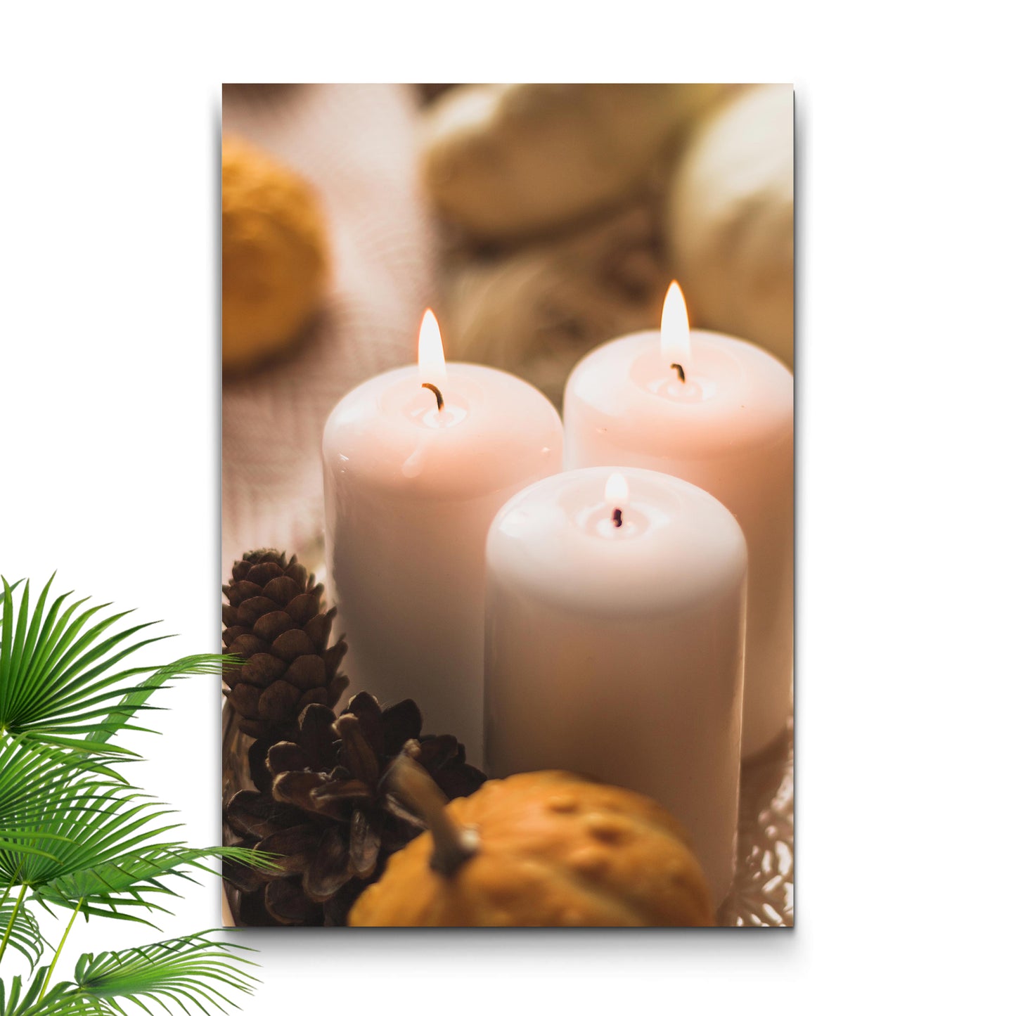 Decor Elements Candle Spa Canvas Wall Art Style 1 - Image by Tailored Canvases