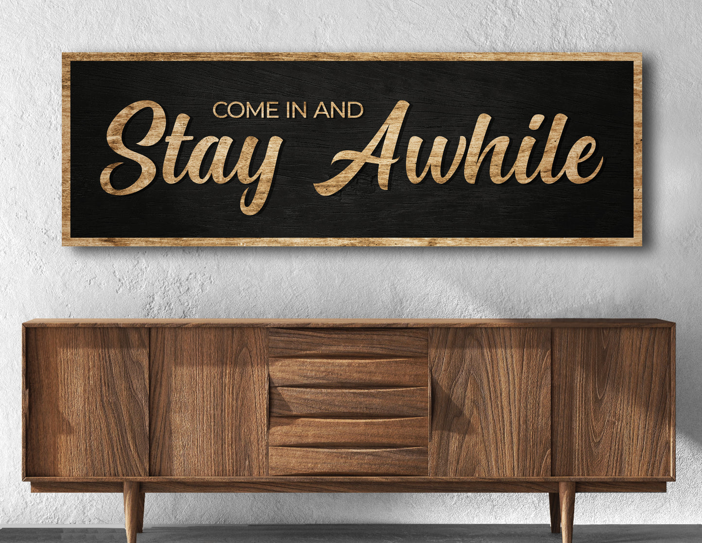 Come In & Stay Awhile Sign Style 2 - Image by Tailored Canvases
