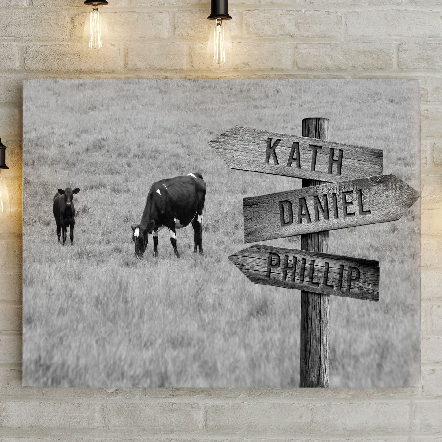 Angus Cattle Name Sign II Style 2 - Image by Tailored Canvases