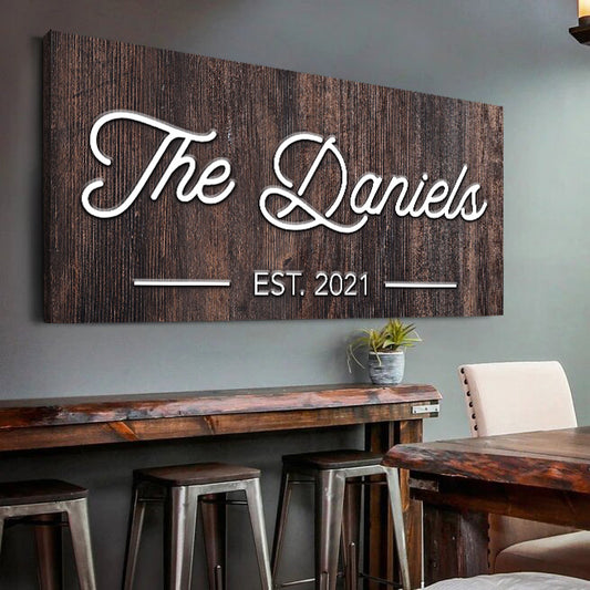 Family Name II Sign - Image by Tailored Canvases