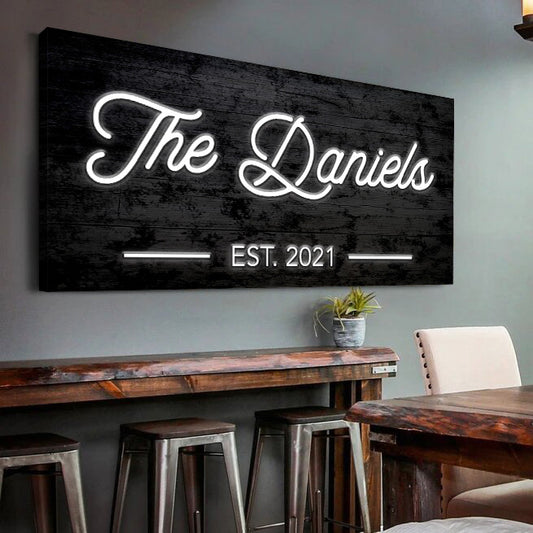 Family Name II Sign Style 2 - Image by Tailored Canvases