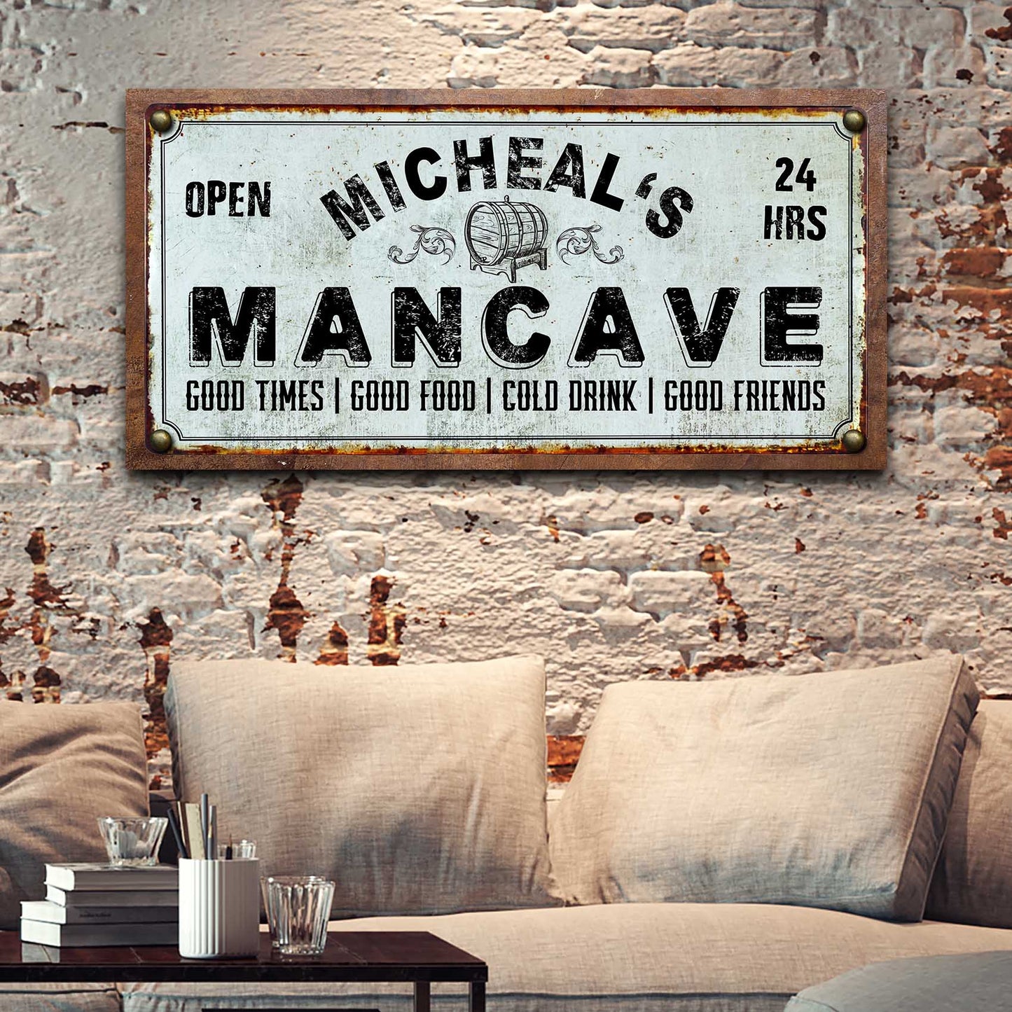 Man Cave Sign - Image by Tailored Canvases
