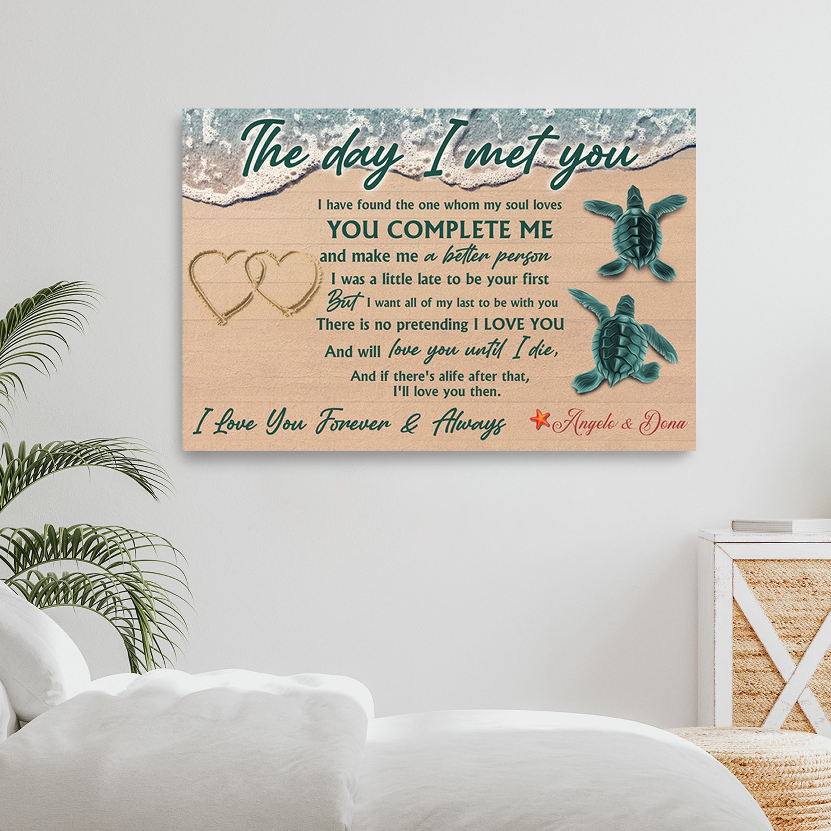 The Day I Met You Sign - Image by Tailored Canvases
