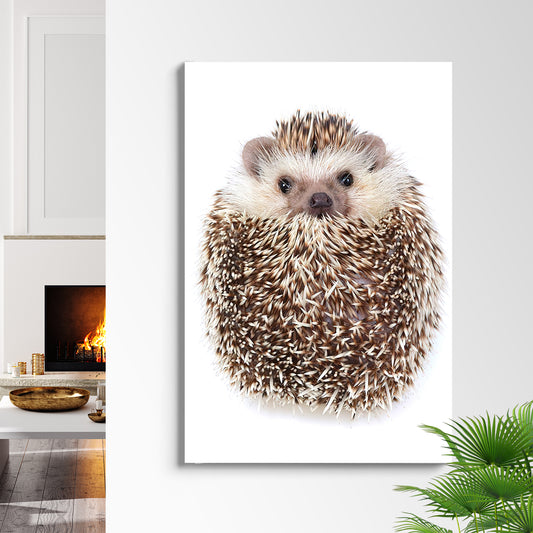 Animals Forest Hedgehog Curled Up Canvas Wall Art - Image by Tailored Canvases