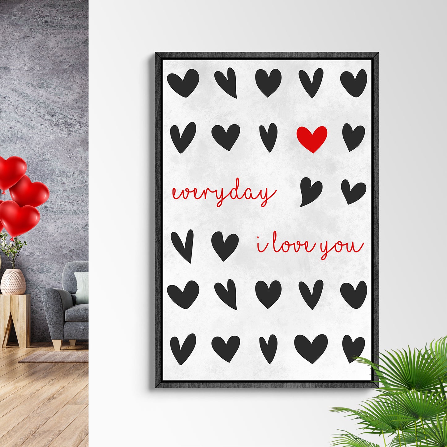 Valentine Everyday I Love You Sign  Style 1 - Image by Tailored Canvases