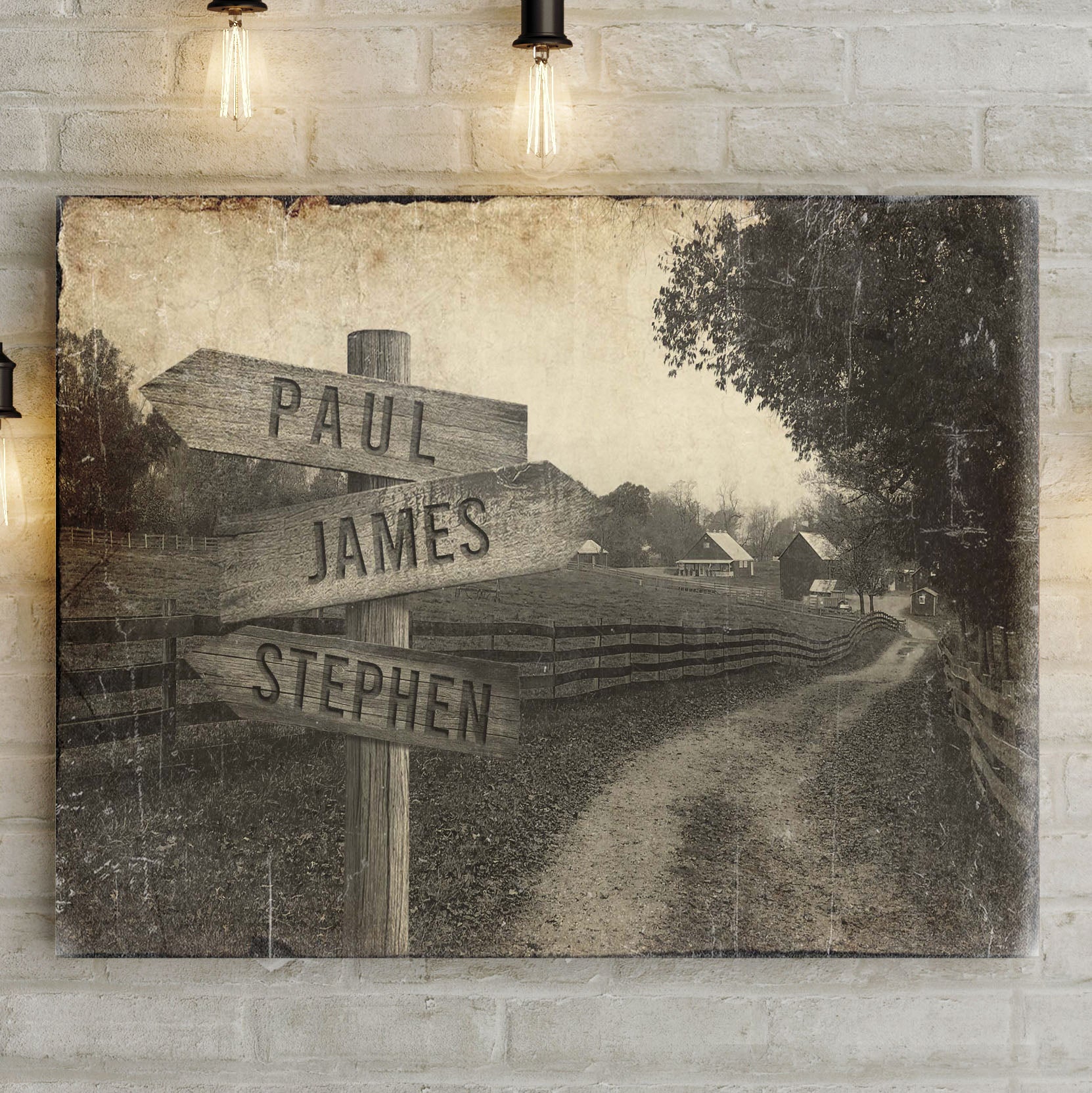 Farmhouse Name Style 1 - Image by Tailored Canvases