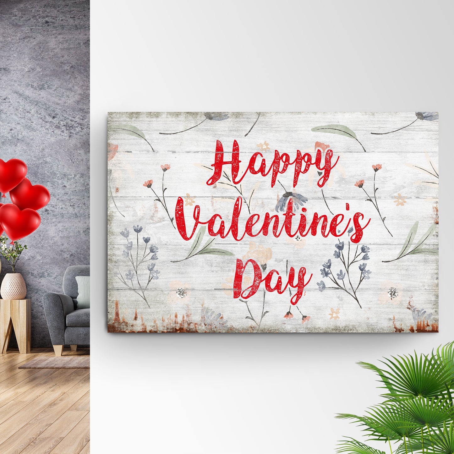 Valentine Floral Sign Style 1 - Image by Tailored Canvases