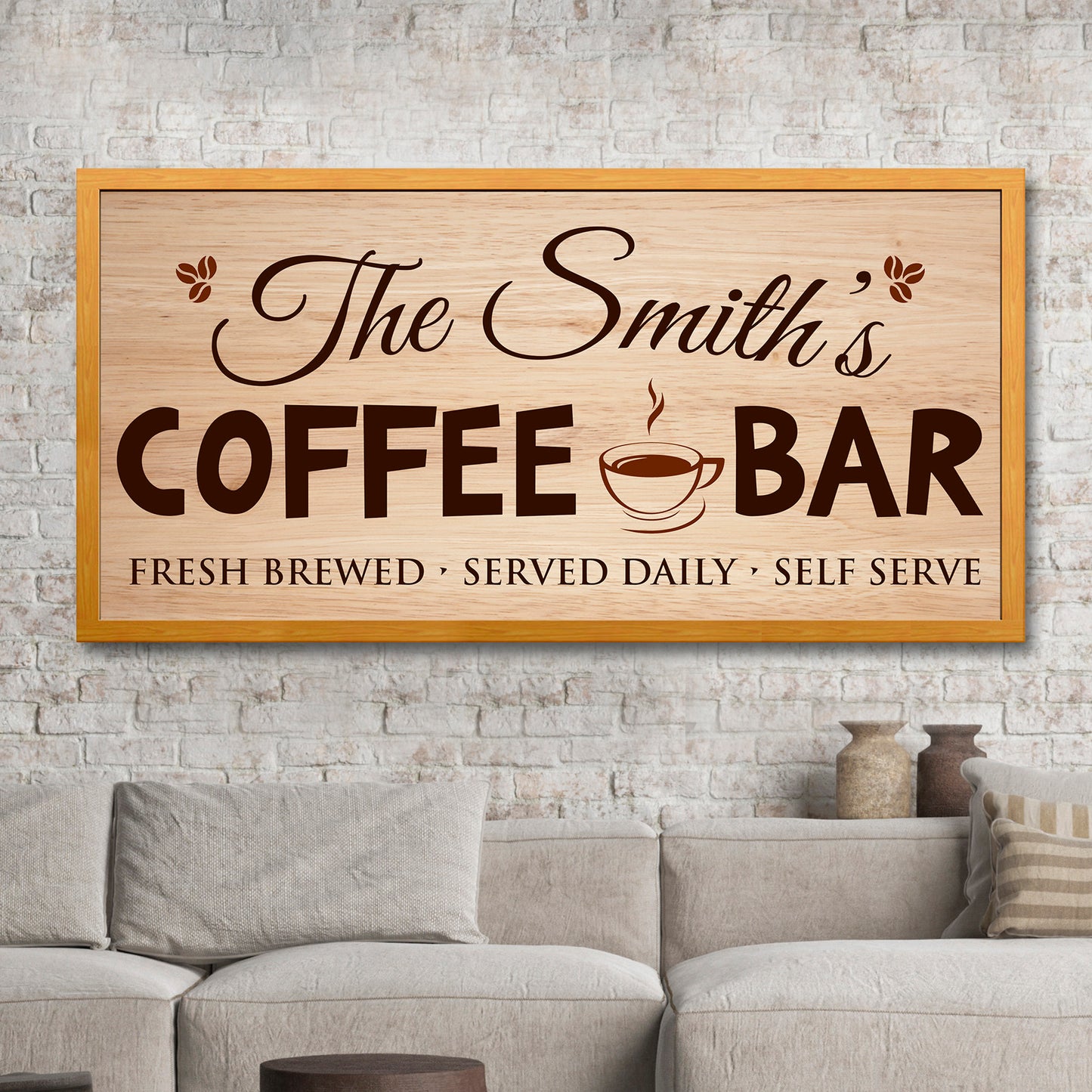 Coffee Bar - Personalized Huge Canvas Style 3 - Wall Art Image by Tailored Canvases