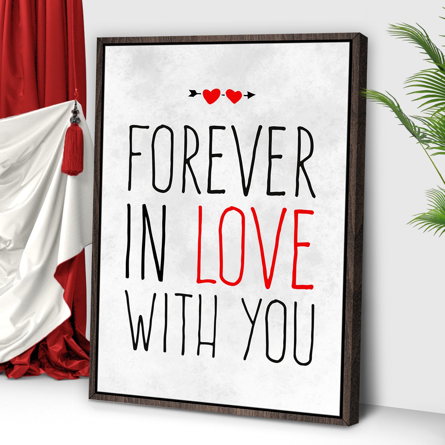 Valentine Forever Inlove Sign Style 2 - Image by Tailored Canvases