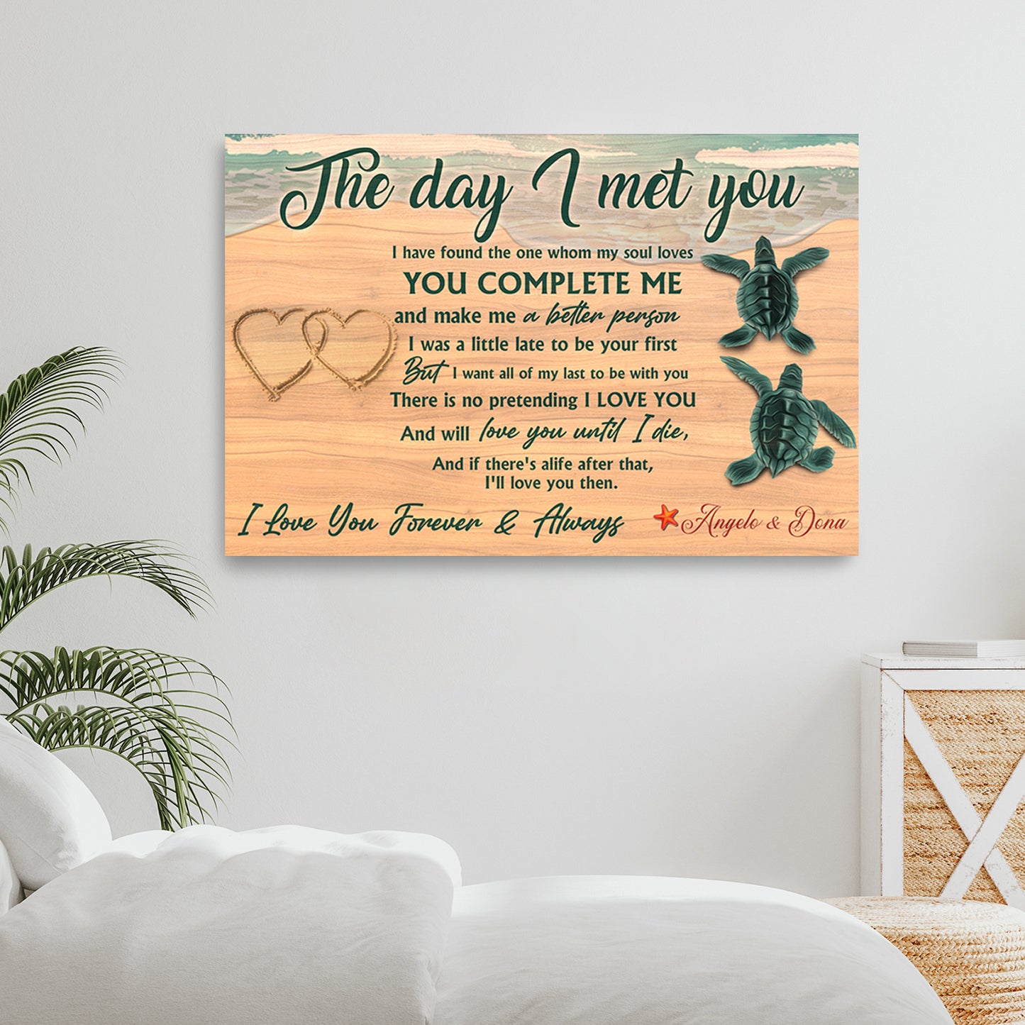 The Day I Met You Sign Style 2 - Image by Tailored Canvases