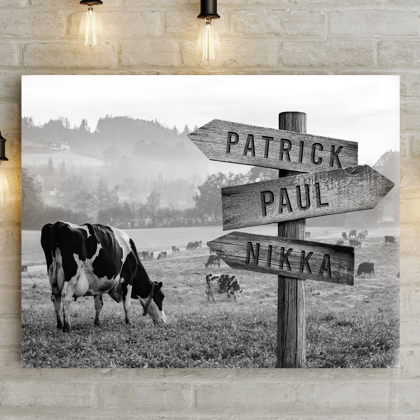 Vintage Angus Cattle Name Style 2 - Image by Tailored Canvases
