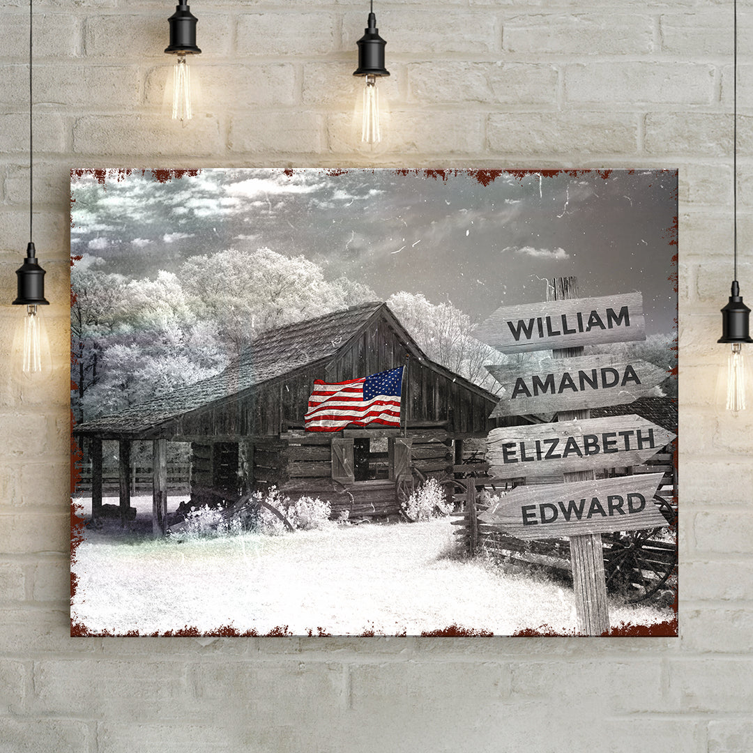 American Family Barn Name Style 1 - Image by Tailored Canvases