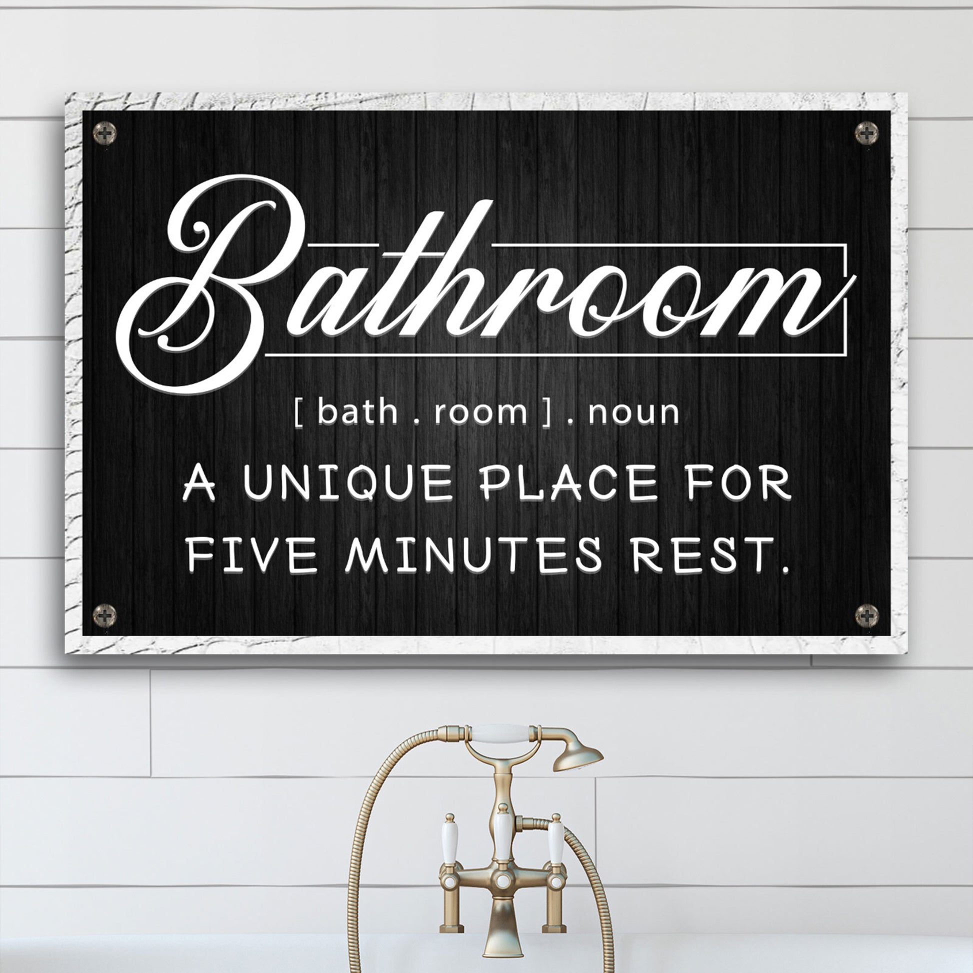 Bathroom Sign III Style 2 - Image by Tailored Canvases